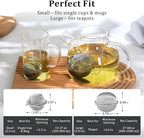 304 Stainless Steel Tea Strainers for Loose Tea Infuser Ball, Extra-Fine Mesh Tea Ball, Tea Holder Loose Leaf Tea Steeper, Tea Diffuser for Rooibos, Black Tea, Herbal & Spices (Large x 2)