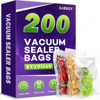 CAREGY Vacuum Sealer Bags 200 Pint 6" x 10" with BPA Free for Food Storage Meal Prep or Sous Vide