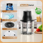 3-in-1 Upgraded Food Processor with Electric Chicken Shredder | 1.5L Bowls Vegetable Food Chopper, Dicer, Grinder with 250W Copper Motor One-Touch Shredder for Chicken,Nuts, Baby Food & Dough