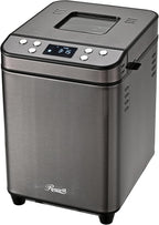 Rosewill 25-in-1 Automatic Bread Maker Machine with 3 Loaf Size up to 2 Lb, 700W High Power Dual Heater Bread Maker with BPA-free Nonstick Coating Pan, Max 15 Hours Delay Timer, Low Noise - Gray