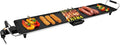 MegaChef Extra Long Electric Grill with Removable Drip Tray, Non-Stick Coating & Adjustable Temperature Control, Versatile Small Kitchen Appliance (35 Inch Grill)