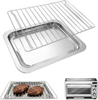 Replacement Tray for Hamilton Beach 2 Slice 31156 2 in 1 Toaster Oven, 12.6×9 IN Food Grade Stainless Steel Food Grade Toaster Oven Accessories Replacement Parts Wire Rack, Dishwasher Safe