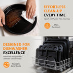 10PCS Nonstick Baking Pans Set - Bakeware Sets for Cooking, Oven and Dishwasher Safe, Non Toxic, Includes Cookie Sheets for Baking, Muffin Pan, Bread Pan, Cake pan, Loaf Pan Roasting Pan Black