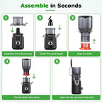 OMMO Cold Press Juicer Machines : 5.1" Wide Feed Chute Slow Masticating Juicer for Whole Fruits & Vegetables, Easy to Clean, High Juice Yield, BPA Free, Black