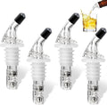 SuproBarware Automatic Measured Bottle Pourer 1.5oz - Quick Shot Spirit Measure Pourer Drinks Wine Cocktail Dispenser Home Bar Tools (4 pack ringless)