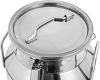 304 Stainless Steel Milk Can Large 12L-60L Capacity Milk Bucket Ice Buckets Bar Tools Wine Pail Bucket Milk Can Tote Jug with Sealed Lid Heavy Duty for Milk and Wine Liquid Storage (40L)