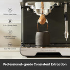 Gemilai G3028A Espresso Machine, 15 Bar Professional Coffee Maker with Adjustable Pressure & Automatic Milk Frother, Dual PID & 550ml Boiler, 57oz Tank, Stainless Steel for Cappuccino, Latte Grey