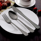 LIANYU Black Silverware Set for 2, 10-Piece Stainless Steel Cutlery Set, Includes Knives, Spoons and Forks, Mirror Polished Dining Flatware Tableware, Dishwasher Safe