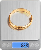 Small Digital Food Scale Ounce/OZ and Gram Scale, Kitchen Scale 3000g/0.1g High Precision for Baking, Soap Making, Jewelry, Includes 2 Trays and Batteries, 9 Units, Tare Function, Easy to Store