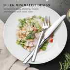 KINGSTONE Silverware Set, 10 Piece Flatware Cutlery Set for 2, 18/10 Stainless Steel Silverware Mirror Polished Dishwasher Safe for Home, Restaurant, Wedding, Party