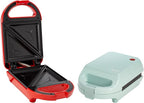 Tasty Mini Sandwich Maker, Makes Sandwiches, Paninis, Grilled Cheese, Desserts, Quick Results, Easy Cleanup, 600W, Red