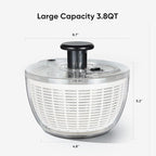 CAROTE 3.8 Qt Salad Spinner Small Lettuce Spinner Plastic Vegetable Fruit Washer, Vegetable Cleaner Salad Cleaner Lettuce Washer, Non-Slip Base, BPA-Free