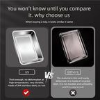 2-Pack 23.5"x15.5" Extra Large Heavy Duty Commercial Grade 304 Stainless Steel Baking Pan Set, Non-Toxic Deep Sheet Pan, 1 Solid & 1 Perforated Pans for Roasting, Defrosting, Draining, Cooling