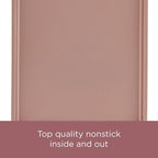 Farberware Nonstick Bakeware, Nonstick Cookie Sheet / Baking Sheet - 10 Inch x 15 Inch, Rose Gold Red
