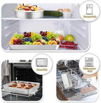 TeamFar Stainless Steel Bakeware Set of 8, Baking Roasting Toaster Oven Pans, Lasagna/Square/Round Cake Pan, Loaf Pan & Muffin Pan, Non-Toxic & Sturdy, Smooth & Dishwasher Safe