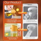 YARRAMATE 16oz/470ml Glass Olive Oil Sprayer for Cooking with Stickers, 2 in 1 Oil Dispenser for Kitchen Gadgets, Food Grade Premium Spray Bottle with Portion Control for Salad, Frying, BBQ (Orange)