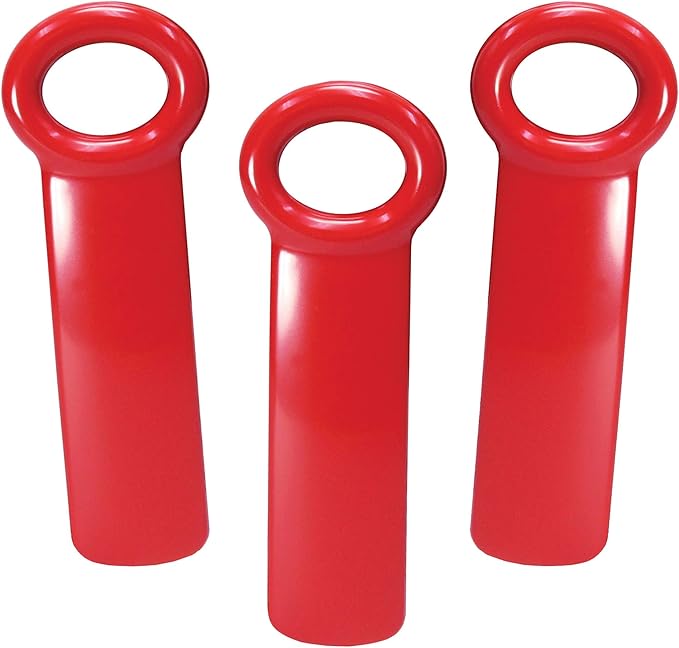 Brix Original Easy Jar Key Opener, Great for Kids and Arthritis and Carpal Tunnel Sufferers, 5.62-Inches, Set of 3, Red