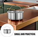 DOITOOL Stainless Steel Steamer Basket for Pot, 7.08inch/18cm Vegetable Steamer Basket Insert Steaming Rack with Handle, Vegetables Fruit Strainers and Colanders for Home Kitchen Cooking
