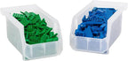 Plastic Containers for Organizing and Storage Bins for Closet, Kitchen, Office, Garage or Pantry Organization, Stackable Bins, Medium (11" x 5" x 5.5"), 8-Pack, Clear