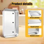 2 Pack Baking Sheet, 6.9 x 9.2 x1 Inch Stainless Steel Cookie Sheet, Toaster Oven Tray Pans, Heavy Duty Baking Pans for Kitchen, Bakings Tray for Oven, Easy Clean & Dishwasher Safe