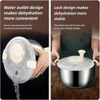 6L Stainless Steel Salad Spinner - Quick Spin Dryer for Vegetables, Lettuce, Fruit and Pasta, Commercial and Household Essential Kitchen Utensil