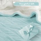 Electric Heated Blanket Queen Size - 84"x90", Soft Flannel Heating Blanket, 10 Heating Levels, 1-12 H Auto Shut Off, Dual Controllers, Breathable Warm and Washable for Bed, Mint Green