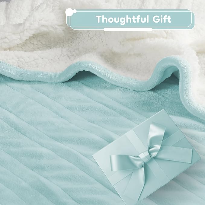 Electric Heated Blanket Queen Size - 84"x90", Soft Flannel Heating Blanket, 10 Heating Levels, 1-12 H Auto Shut Off, Dual Controllers, Breathable Warm and Washable for Bed, Mint Green