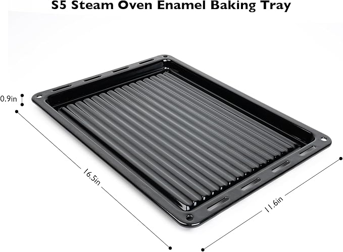 VAL CUCINA Steam Oven Enamel Baking Tray, Compatible with VSO30W/ VSO30W Steam Oven Countertop （Enamel Baking Tray）