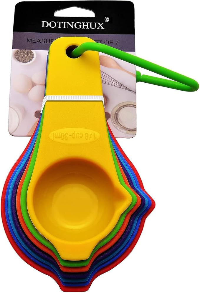 DOTINGHUX Measuring Cups Set of 7, Assorted Colors