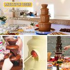 Commercial Chocolate Fountain 6-Tier 13Lbs Large Chocolate Fondue Tower Stainless Steel Hot Chocolate Waterfall Machine Easy Assembly for Nacho Cheese BBQ Sauce Ranch Liqueurs Digital-control