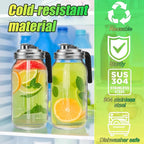 Mason Jar Pour Spout Lid Stainless Steel with Handle, Wide Mouth Pour Spout Flip Cap Lids for Mason Jars, Anticracking Leak Proof Seal Cover Airtight for Drinking Salad Dressing & Food Storing(2PCS)