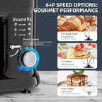 Kitchen Stand Mixer, 6.5Qt Household Stand Mixers, 660W 6+P Speed Tilt-Head Electric Dough Mixer, Food Mixers for Daily Use with Dough Hooks, Whisk, Beater