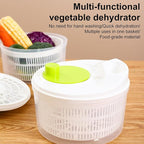 Salad Spinner,Vegetables Fruits Wash Bowl Large Capacity BPA Free Double Layer Detachable Manual Lettuce Spinner,Fruit and Vegetable Washer,Spin and Dry Salad Greens (Blue)
