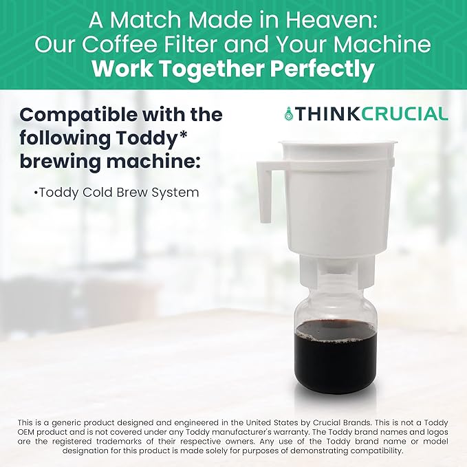 1 Replacement Strainer Bag Compatible With Toddy« Cold Brew System 5 Gallon Commercial Brewers, Washable & Reusable (1 Pack) - by Think Crucial