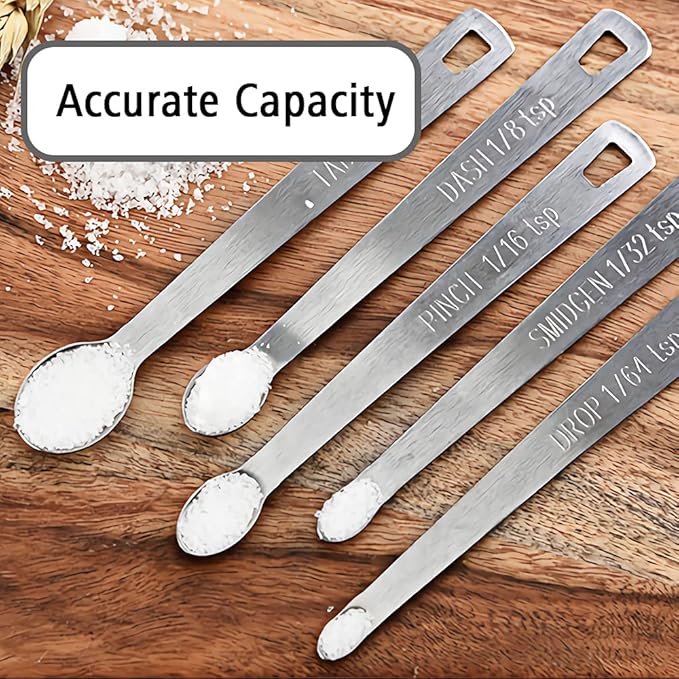 1PCS 1/10 Teaspoon(1/10tsp, 0.5ml) Single Tiny Measuring Spoon, Small Individual Stainless Steel Measure Spoons Only