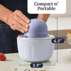 Americana by Elite Pint Perfect™ EIM1205DB Ice Cream Maker, 2 x 1 Pint Capacity Dual Freezing Mugs, Frozen Yogurt, Sorbet, Gelato, Recipes, Periwinkle