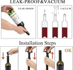 Wine Stoppers Vacuum with Pump, Keep Wine Fresh for up to 7 Days -1 Pump 8 Stopper, Wine Pump and Wine Vacuum Stopper, Reusable for Wine Saver, Wine Stoppers for Wine Bottles