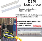 (2 pack) 162416-000-000 silicone tube Milk Frothing silicone Pipe Tube Compatible with Mr Coffee BVMC-ECMP1000 BVMC-ECMP1000RB BVMC-ECMP1102 Coffee Maker Milk foam straw