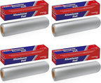 Ox Plastics Aluminum Foil Wrap | Heavy-Duty, Commercial Grade for Food Service Industry | Silver Foil for Cooking, Roasting, Baking, BBQ & Parties | 18"x 500 feet (4 Pack)