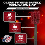 20" Deep Fryer Cleaning Brush by FryOilSaver Co., Up to 425F High Heat Resistant Pot Cleaning Brush for Kitchen Deep Fryers, Griddle, Grills, Ovens & Waffle Maker for Food Service & Restaurant - 90049