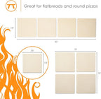 Outset Pizza Grill Stone Tiles For Oven and Grill, Set of 4 Baking Stones for Pizza, Bread & More