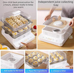Electric Three-tier Steamer, Made From Commercial-grade Stainless steel, a Large-capacity Breakfast Machine With a Timer Function. Suitable for Home use, Restaurants and Banquets.
