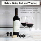 8 PCS Wine Vacuum Stoppers, Keep Wine Fresh for up to 7 Days - 8 Vacuum Stoppers, Wine Pump and Wine Vacuum Stopper, Reusable for Wine Saver, Wine Stoppers for Wine Bottles（Not Include Pump）