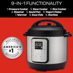Instant Pot Duo Plus 9-in-1 Electric Pressure Cooker, Slow Cooker, Rice Cooker, Steamer, Sauté, Yogurt Maker, Warmer & Sterilizer, Includes App With Over 800 Recipes, Stainless Steel, 3 Quart