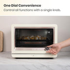 VAL CUCINA 7-in-1 Steam Convection Oven Countertop with Air Fry, Bake, Sous Vide, Ferment, Built-in Recipes | Anti-Scalding, Self Clean, Food-grade Stainless Steel Cavity & Accessories | 1500W