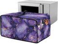 Marble Print Toaster Oven Cover for Kitchen Counter, Heavy Duty Heat-resistant Dust-proof Cover for Microwave Oven, Fit Most Small Appliance, Purple (Medium-16.1 * 19.71 * 10 inches)