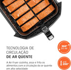Fritadeira Sem Óleo Air Fryer 8L, Mondial, Preto/Inox, 1900W, 220V - AFN-80-BI