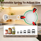 2026 New 4 in 1 Jar & Bottle Openers for Seniors Stainless Steel Adjustable Lid Remover, Easy Grip Handle for Weak Hands & Arthritis, Can Opener, Fits Jars, Bottles & Cans, Gift for Seniors