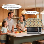 Coffee Kettle Print Toaster Oven Dust Cover, Fingerprint Protectors and Greasy Protection Machine Washable Universal Toaster Oven Protector for Kitchen, (Large-18.5*22.5*12.99 inches)