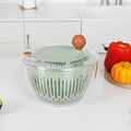 Easy Spin Manual Salad spinner vegetable dryer and drainer, fruit cleaner spinner with bowl